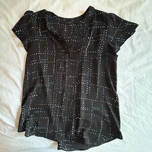 Ann Taylor Factory Black Blouse Top